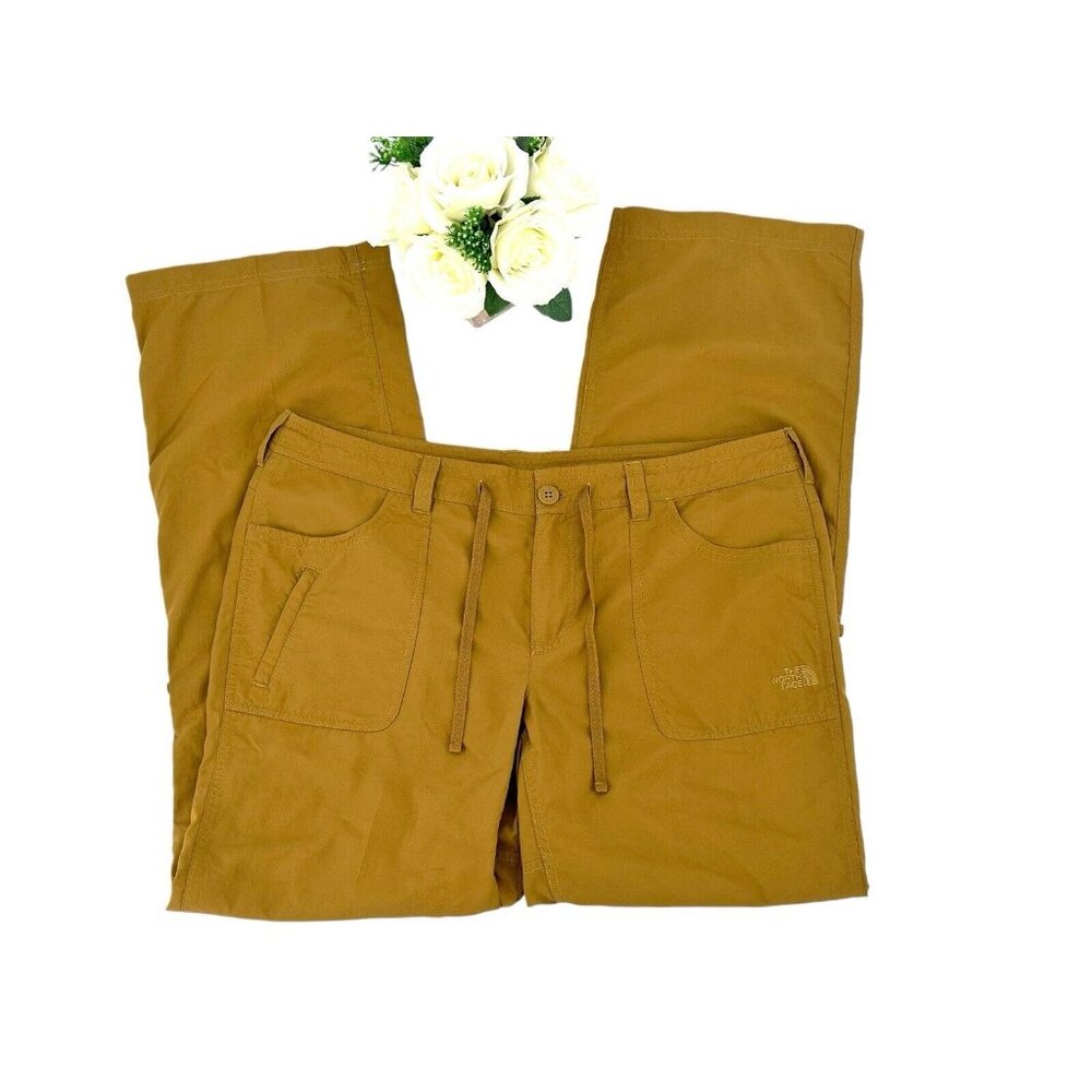 The North Face Womens Hiking Pants Size 16 Straight Roll Up Leg Hiking Brown